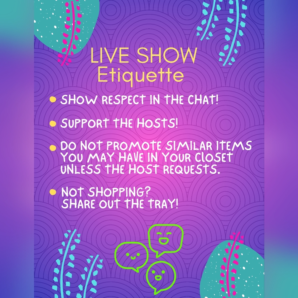 Live Show Etiquette Flyer